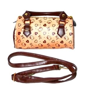 HELLO KITTY Limit Edition Sanrio Vegan Leather Y2K Boston Crossbody Handbag